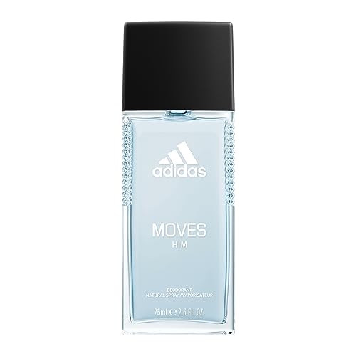 Adidas Moves Him Body Fragrance 2.5 fl oz (Pack of 1) , Notes of Green Apple, Cedarwood, Musk, Men's Fragrance, Long Lasting, Sporty Fragrance, Travel Beauty and Personal Care adidas Default Title