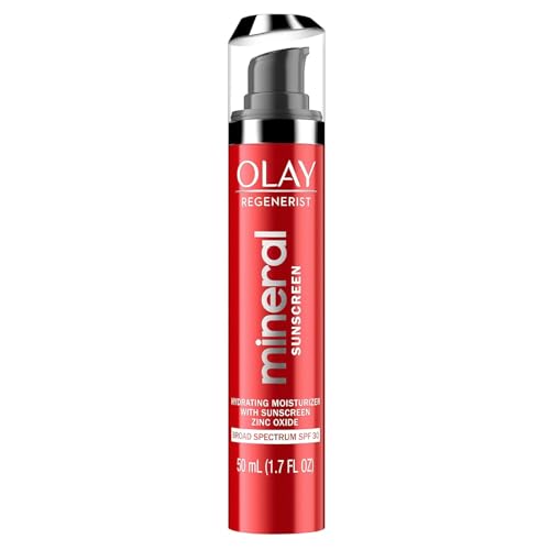 Olay Regenerist Mineral Sunscreen Face Moisturizer, Zinc Oxide, SPF 30, 1.7 Oz
