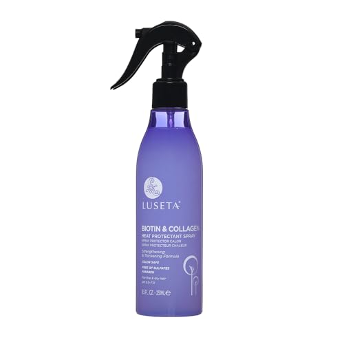 Luseta Biotin & Collagen Heat Protection Spray, Preventing Heat-induced Hair Breakage for Styling, for Women and Men 8.5oz