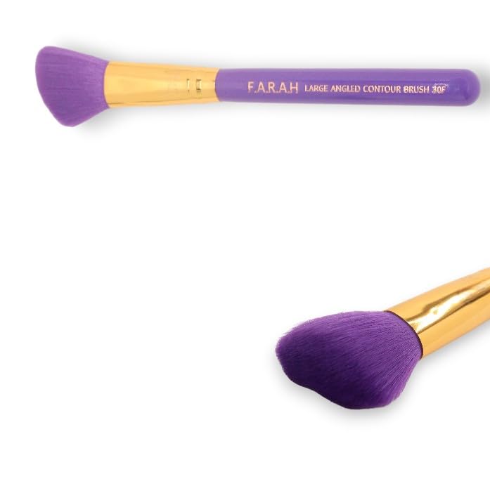 F.A.R.A.H Professional Pro Precision Luxurious Blender Brush 30F - Premium Makeup Brushes (Purple)