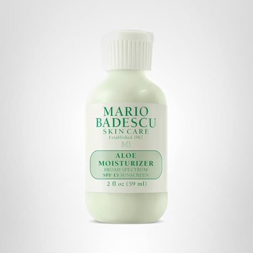Mario Badescu Aloe Face Moisturizer for Women and Men with SPF 15, Ideal Facial Moisturizer for Combination, Oily or Sensitive Skin, Lightweight