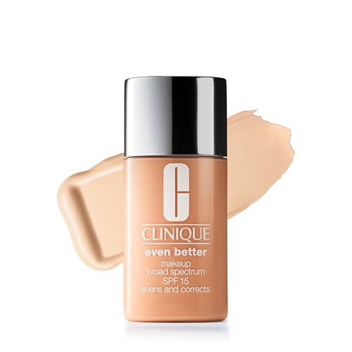 Clinique Even Better Makeup Liquid Foundation SPF 15 With Vitamin C For Dry + Oily Combination Skin Types | Medium Coverage + Natural Finish | Evens