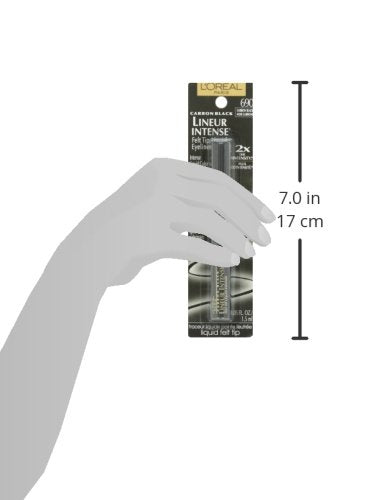 L'Oréal Paris Lineur Intense Felt Tip Liquid Eyeliner, Carbon Black, 0.05 fl. oz.