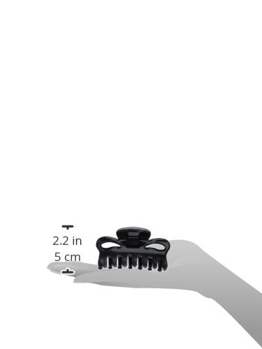 Goody Ouchless No-metal Flexible Claw Hair Clip, Large, Black, 1-count, Pack of 3 (1936822)