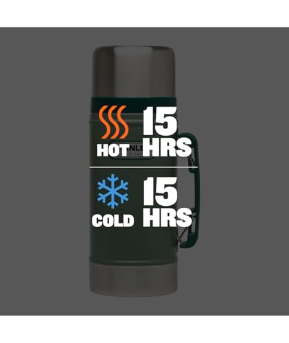 STANLEY Classic Legendary Vacuum Insulated Food Jar 17oz, 24oz - Stainless Steel, Naturally BPA-free Container - Keeps Food/Liquid Hot or Cold for 15…