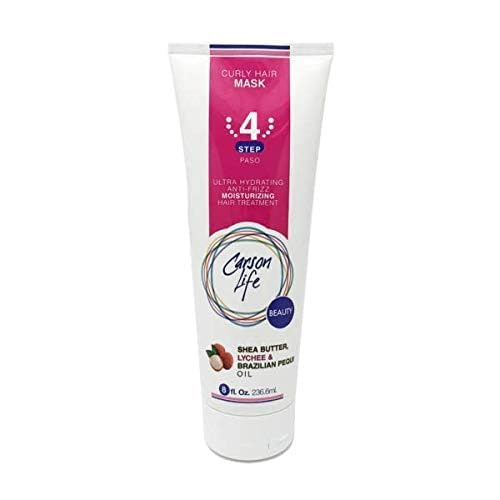 CARSON LIFE 4 Stage Hair Care System Kit For Curly Hair (Shampoo, Conditioner, Leave In Conditioner & Curly Hair Mask) - Paraben and Sulfate Free