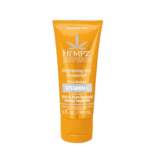 Hempz Citrus Blossom Brightening Daily Moisturizer - Hydrating Day Cream Rich with Minerals, Vitamin C, & Hempseed Oil to Hydrate & Repair Extremely