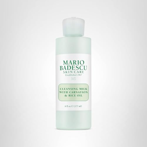 Mario Badescu Cleansing Milk with Carnation, Rice Oil & Vitamin E - No Rinse Liquid Makeup Remover Cleanser with Milky Formula For Skin Care