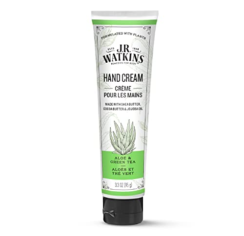 J.R. Watkins Natural Moisturizing Hand Cream, Hydrating Hand Moisturizer with Shea Butter, Cocoa Butter, and Avocado Oil, USA Made and Cruelty Free