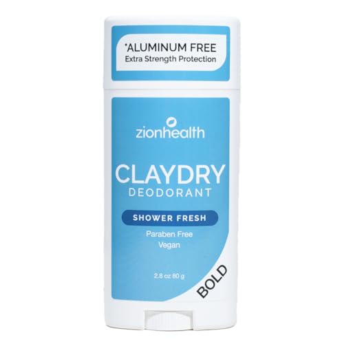 Zion Health Bold, ClayDry Deodorant, Shower Fresh, 2.8 oz (80 g)