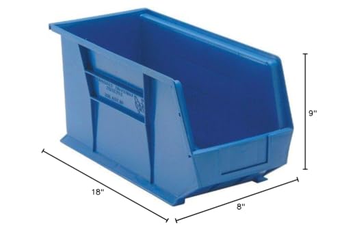 Quantum Storage QUS265 Ultra Stack and Hang Bins - 18" x 8-1/4" x 9" - 6 Pack