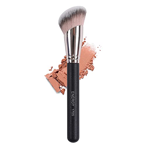 ENERGY Angled Foundation Brush - Flawless Blending Contour Brush for Liquid, Cream & Powder - Dense Soft Bristles, Professional Makeup Brush for Face