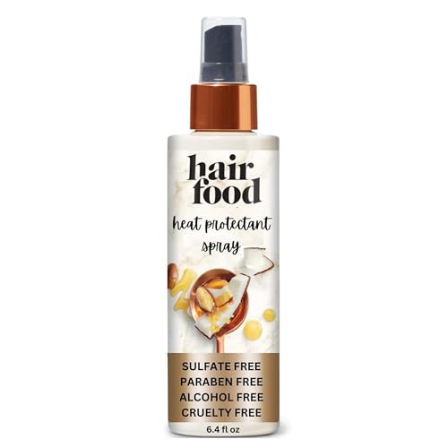 Hair Food Coconut & Argan Oil Heat Protectant Leave-In Spray for All Hair Types, 450°F Heat Protection, Sulfate-Free, Paraben-Free, Dye-Free
