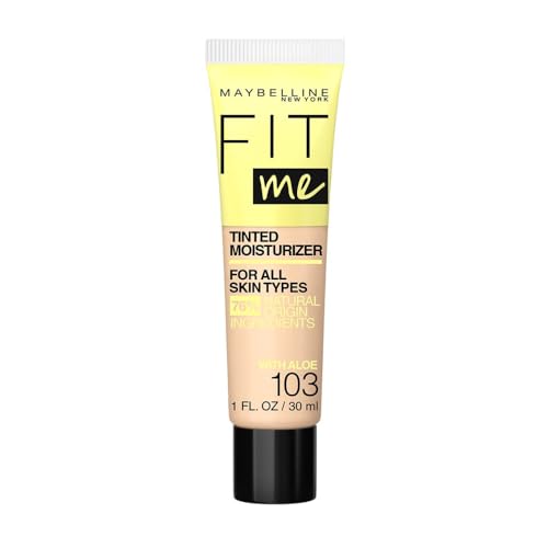 Maybelline Fit Me Tinted Moisturizer, Natural Coverage, Face Makeup, 103, 1 Count