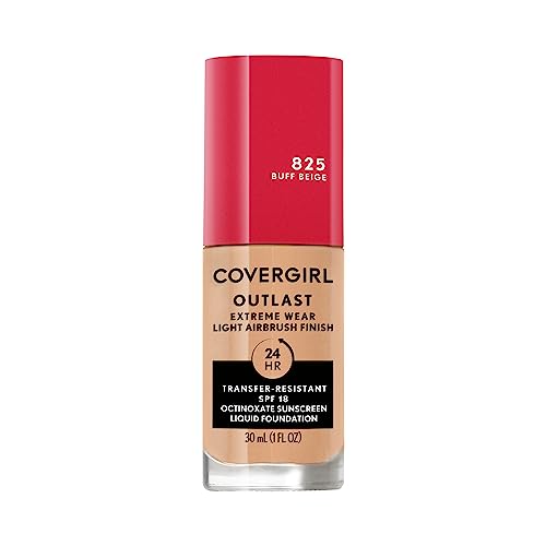 Covergirl Outlast Extreme Wear 3-in-1 Full Coverage Liquid Foundation, SPF 18 Sunscreen, Buff Beige, 1 Fl. Oz. Beauty and Personal Care COVERGIRL Default Title