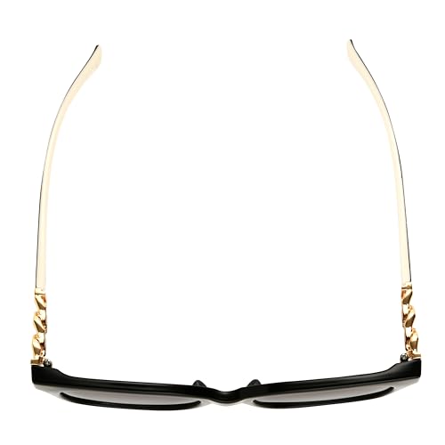 Nine West Women's Katia Sunglasses Square, Black, 55mm