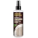 Desert Essence Coconut Hair Defrizzer & Heat Protector 8 fl oz - Gluten Free, Vegan, Cruelty Free - Coconut Oil & Jojoba Seed Extract - Protects Hair