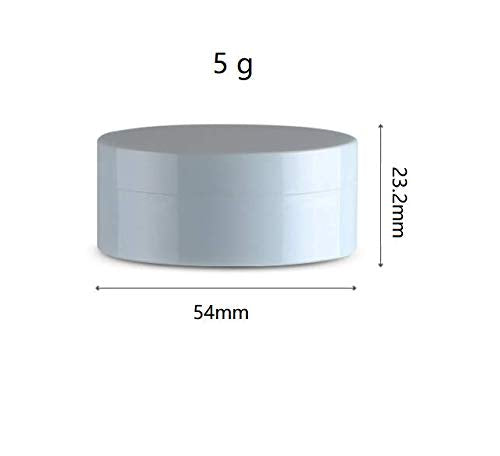 LASSUM 3 Pieces 5ml Plastic Empty Loose Powder Container Make-up Loose Powder Puff Box Case with Sifter and Lids (Random Color)