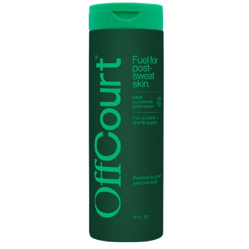OffCourt Sulfate-Free Body Wash for Men & Women - Non-Drying Exfoliator with Glycolic & Lactic Acids Leaves Skin Fresh & Smooth with Fig Leaves Beauty & Personal Care OffCourt