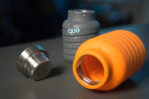 que Bottle - Fashionable & Collapsible 12oz Water Bottle (Metallic Charcoal)