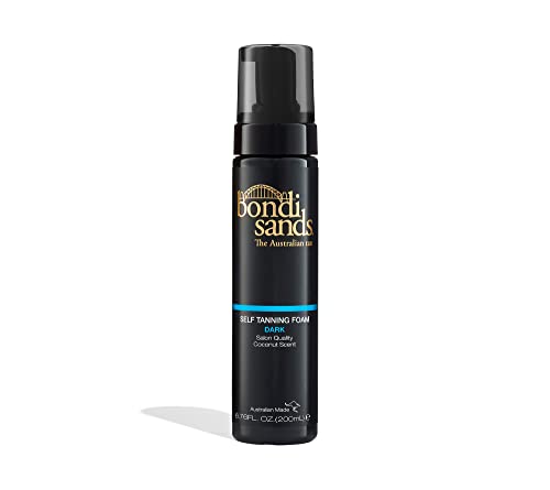 Bondi Sands Dark Self Tanning Foam | Lightweight, Self-Tanner Foam Enriched with Aloe Vera and Coconut Provides an Even, Streak-Free Tan | 6.76 oz/200