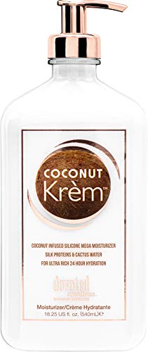 Devoted Creations Coconut Krém Moisturizer - Coconut Infused Silicone Moisturizer with Silk Proteins & Cactus Water for Ultra Rich 24 Hour Hydration