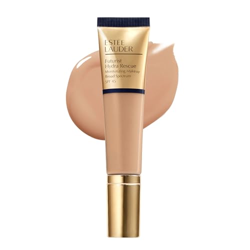 Estée Lauder Futurist Hydra Rescue Moisturizing Foundation Makeup SPF 45 for a 12-Hour Glow, 1.2 Fl Oz, 4N1 Shell Beige