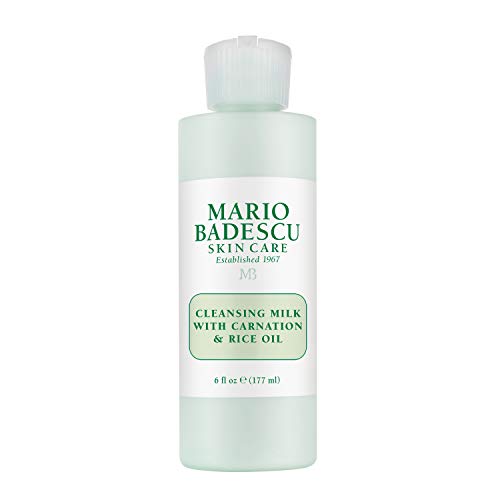Mario Badescu Cleansing Milk with Carnation, Rice Oil & Vitamin E - No Rinse Liquid Makeup Remover Cleanser with Milky Formula For Skin Care