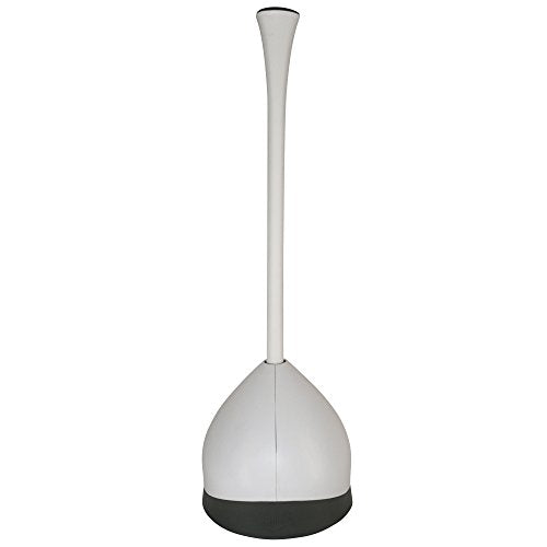 Clorox Toilet Plunger with Hideaway Caddy – Bathroom Plunger with Holder, Organizer & Storage for Toilet Unclogging