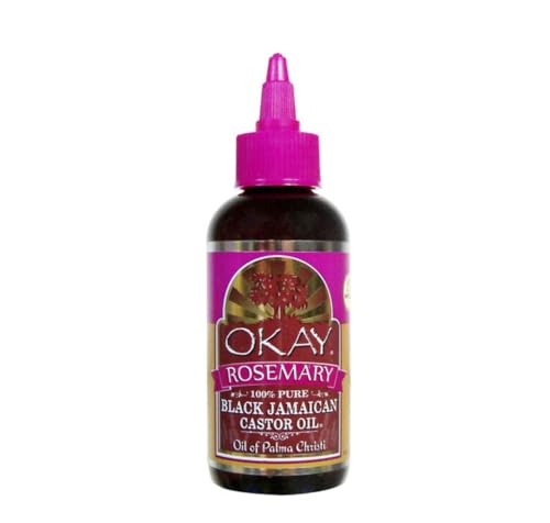 Okay Pure Naturals Black Jamaican Castor Oil - Castor Oil for Hair Growth, Moisture for Skin, Face, Scalp, Eyelashes, Eyebrows - Hair Oil for Men