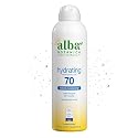 Alba Botanica Hydrating Sunscreen Spray for Face and Body, Broad Spectrum SPF 70 Sunscreen, Water Resistant, 5 Fl. Oz. Bottle