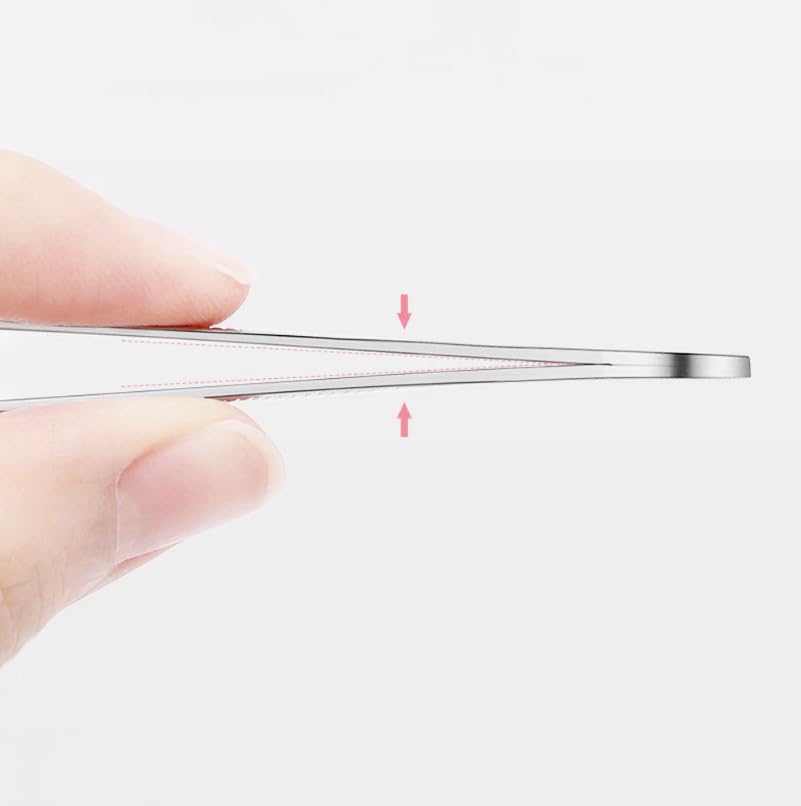 LUXXII (3 Pack) Slant Tweezers - Precision Stainless Steel Slant Tip Tweezers Hair Plucker for Hair and Eyebrows Personal Care (Silver Tone)