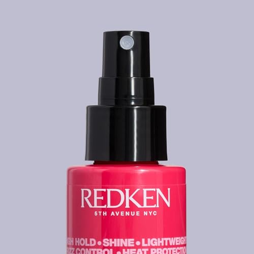 Redken Thermal Spray 22 – High Hold Heat Protectant & Setting Mist for Curling & Flat Irons, Long-Lasting Frizz Control & Damage Protection