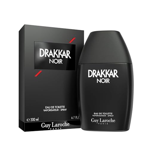 Guy Laroche Drakkar Noir, Iconic Designer Fragrance, Intense & Powerful Eau de Toilette, Fougere Blend & Aromatic Spices, Long Lasting Mens Cologne