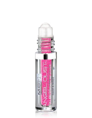 Mode Angel Dust Roll On Glitter - Electric Hot Pink - Iridescent Ultraviolet Sparkling High Performance 3D Loose Glitters Face and Body, Spill Proof