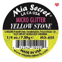 Mia Secret Professional Nail System Micro Glitter - .25 oz (Yellow Stone)