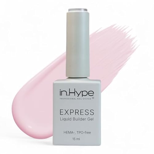 IN.HYPE Express Structure/Liquid Builder Gel/Hard Gel in a Bottle (BIAB) HEMA, TPO -free for Nail Enhancing/Overlays/Strengtenning (Baby Pink #2)