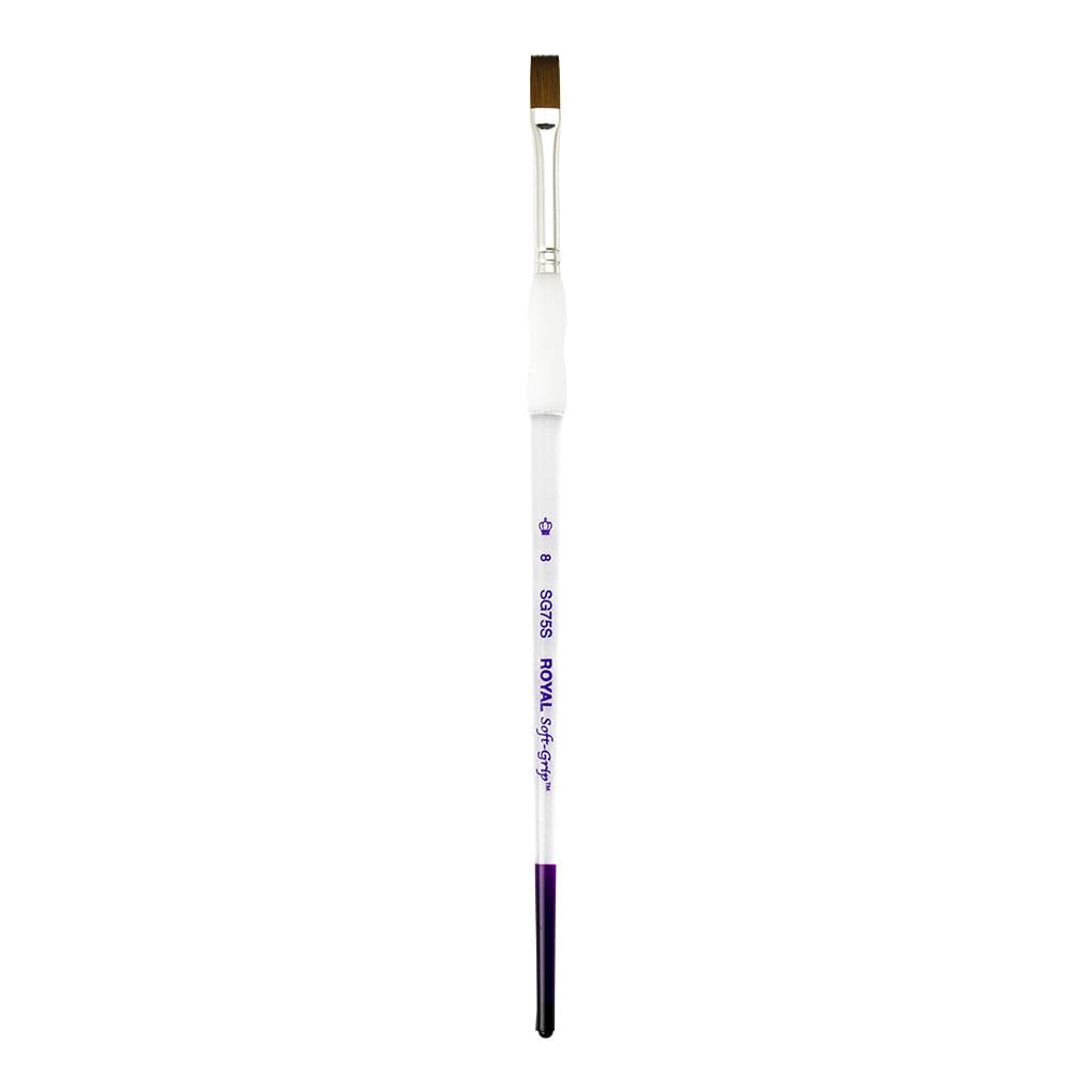 ROYAL BRUSH SG75S4 SOFT GRIP SYNTHETIC SABLE SHORT HANDLE SHADER 4