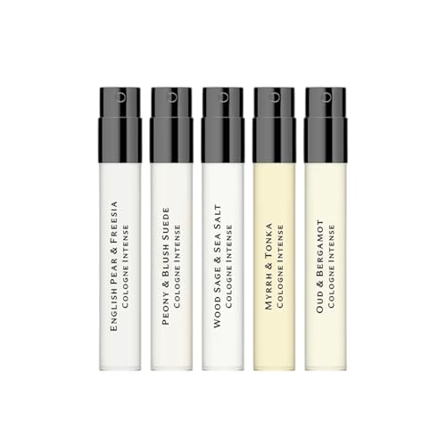 In1mart Set Cologne 5 Sample vials 1.5ml/0.05 fl.oz Wood Sage & Sea Salt, English Pear & Freesia, Peony & Blush Suede, Wild Bluebell, Nectarine Beauty & Personal Care In1mart