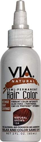Via Natural Semi-Perm 2 oz. Color # 104 Natural Brown