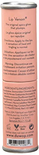 DuWop Cosmetics Original Lip Venom - Lip Plumping Gloss to Plump and Moisturize, Pink (1-Pack)