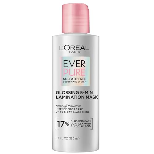 L'Oreal Paris Sulfate Free Glossing Lamination Hair Mask, 5-Minute Rinse-Off Hair Treatment with Glycolic Acid for Glass Shine, Smoothness & Soft Beauty and Personal Care L'Oreal Paris Default Title