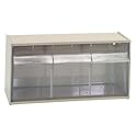 Quantum Storage Systems QTB410IV 1 Drawers Dividable Tip Out Bins Part Organizer Ivory 6" H x 12" W x 6" D