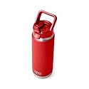 YETI Rambler 26 oz Bottle, Vacuum Insulated, Stainless Steel with Color Matching Straw Cap, Rescue Red