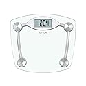 Taylor Digital Bathroom Scale, Body Weight Scale, Instant On and Off, 400 lb Capacity, Sturdy Clear Glass with Chrome-Finish Base