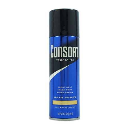 Consort Extra Hold Scented Aerosol Hair Spray for Men, 12-Hour Hold, Fast Drying, Not Sticky or Stiff, 8.3 oz