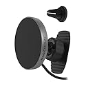 Scosche MPQMRDV MagicMount Charge Pro Qi2 MagSafe Car Mount Charger, 15W Fast Magnetic Wireless Charging Phone Holder for Dashboard/Vent Compatible…