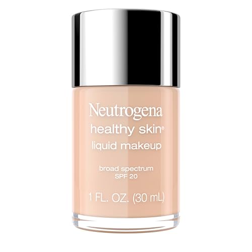 Neutrogena Healthy Skin Liquid Foundation Makeup with Broad Spectrum SPF 20 Sunscreen, Lightweight, Medium Coverage Makeup with Sunscreen