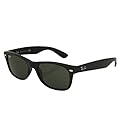 Ray_Ban New Wayfarer Sunglasses (Matte Black Frame 55mm), Matte Black Frame Solid Black G15 Lens, 55 mm (NON- POLARIZED)