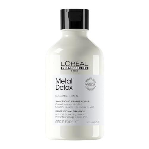 L'Oréal Professionnel Paris Metal Detox Shampoo - Hard Water Chelating Shampoo For Damaged Hair, Removes Metal Build Up and Protects Color & Shine